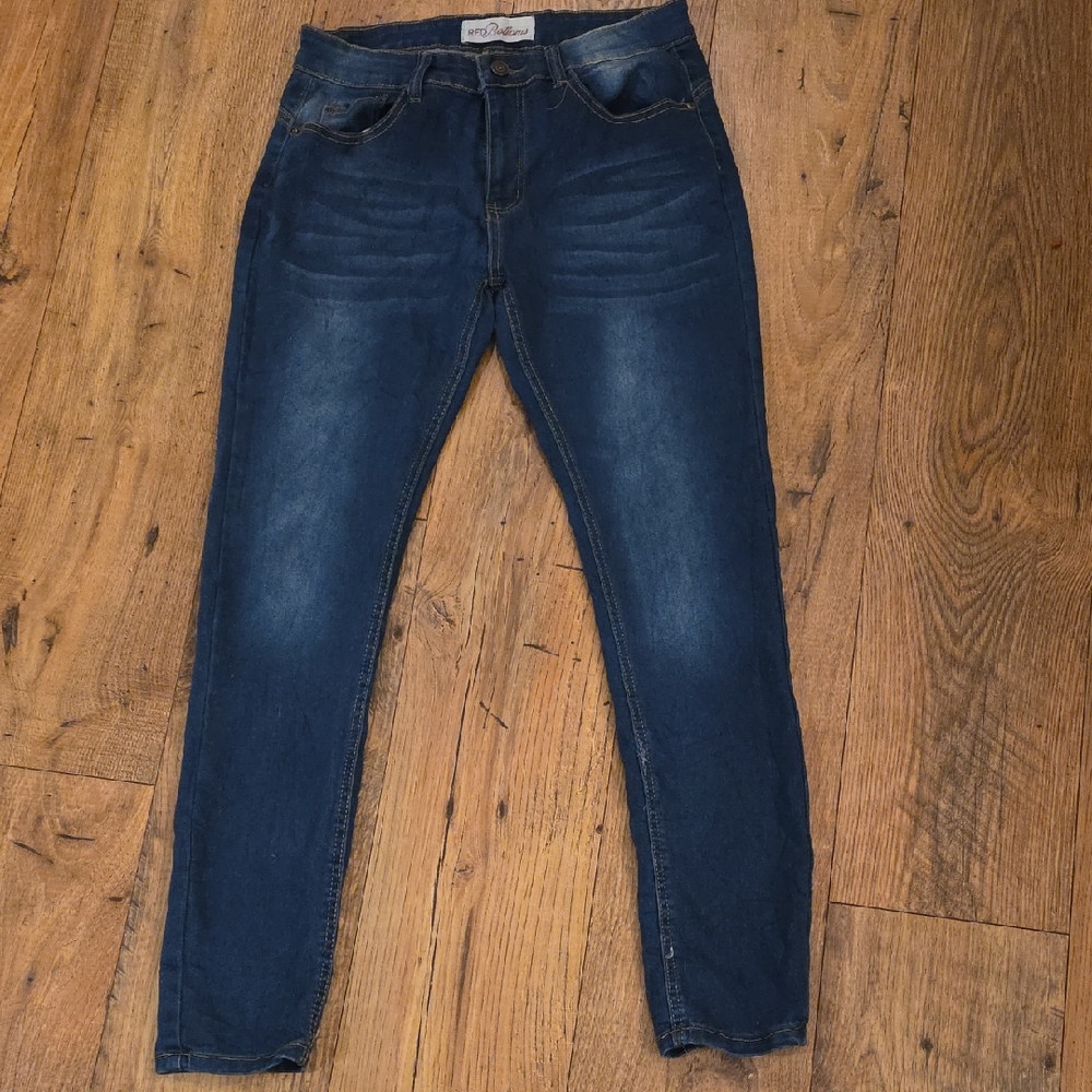 Red Bottoms Deep Indigo Skinny Jeans